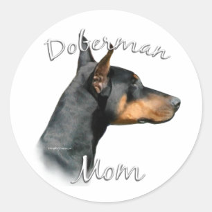 Black Doberman Mama - Aufkleber
