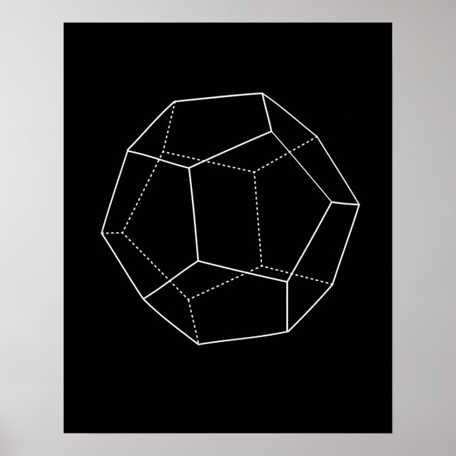 Black Dodecahedron Poster (Vorne)
