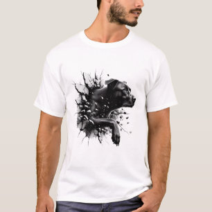 Black Dog 3D Realistisches Design Luxus T - Shirt