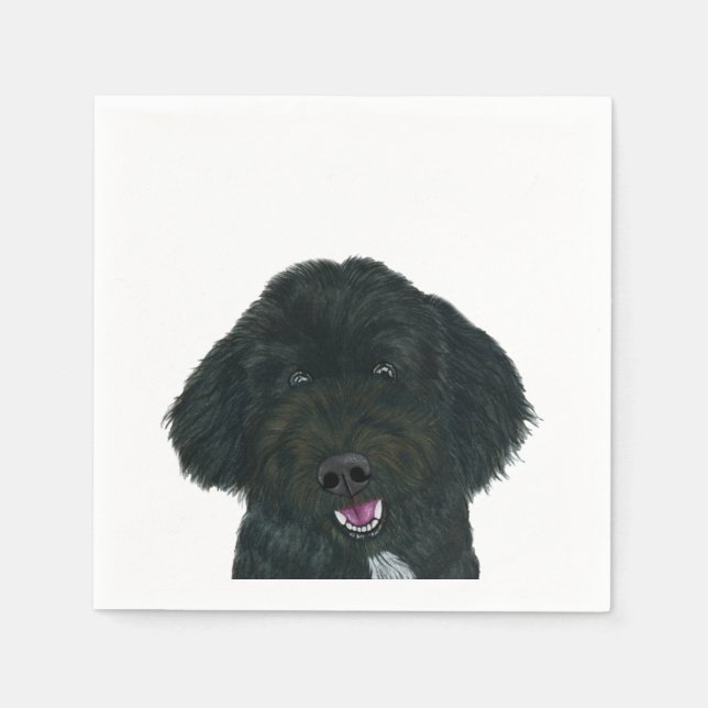 Black Dog Cocktail Napkins Serviette (Vorderseite)