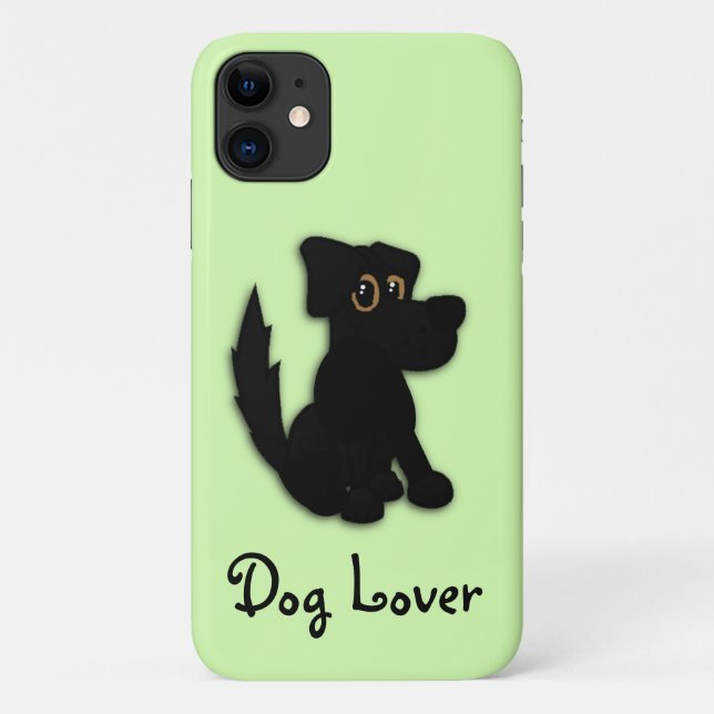Black Dog / Dog Lover iPod Touch Case (Rückseite)