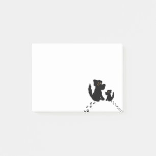 Black Dog Family Post-it Klebezettel