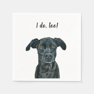 Black Dog individuelle Cocktailserviette Serviette