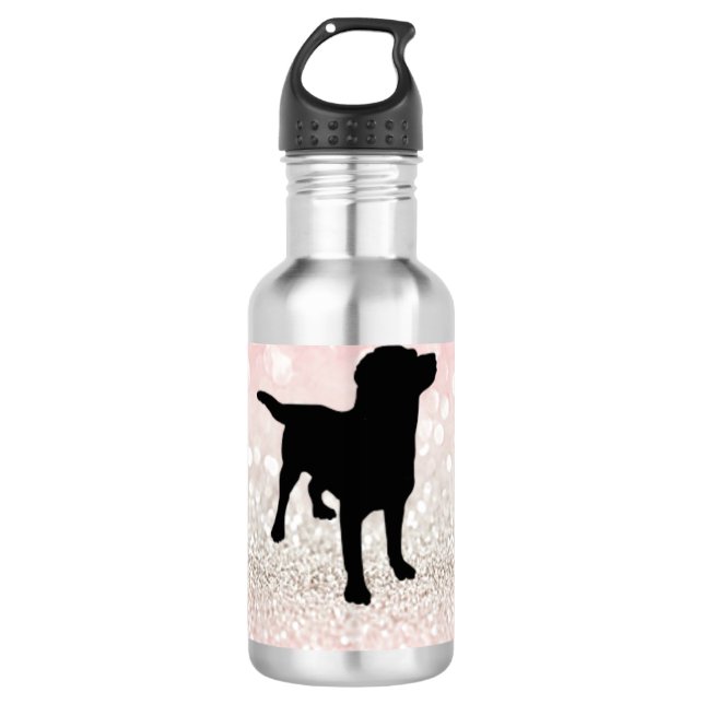 Black Dog Sparkle Edelstahlflasche (Vorderseite)