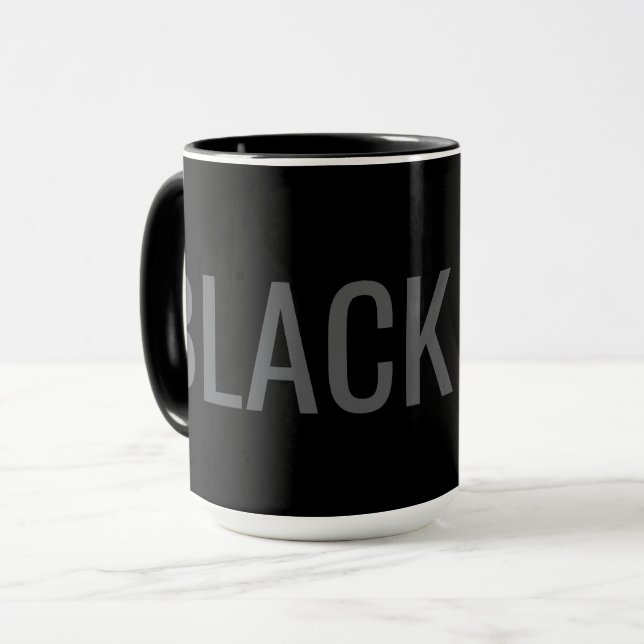 Black Dog - Typografie-Mug Tasse (Vorderseite Links)