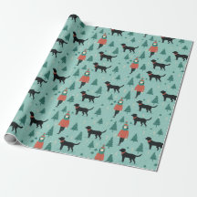 Black Dog Weihnachtswrapping Paper