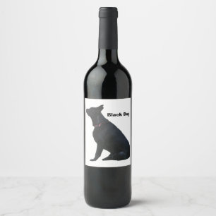 Black Dog Wine Lable Weinetikett