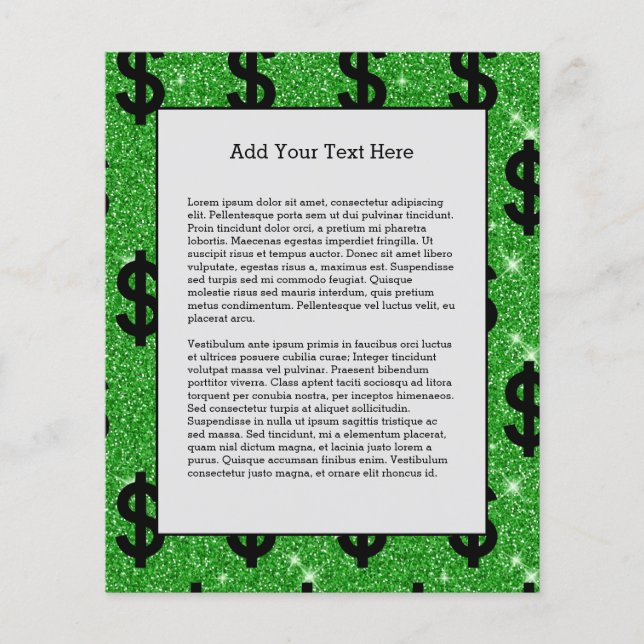 Black-Dollar-Geld-Unternehmer Wall Street Flyer (Vorne)