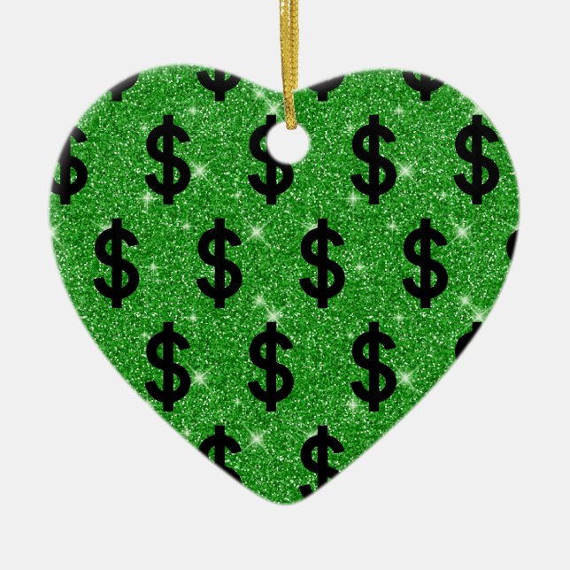 Black-Dollar-Geld-Unternehmer Wall Street Keramik Ornament (Vorne)