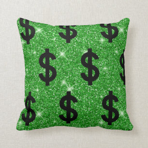 Black Dollar Sign Money Unternehmer Wall Street Kissen