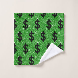 Black Dollar Sign Money Unternehmer Wall Street Waschlappen