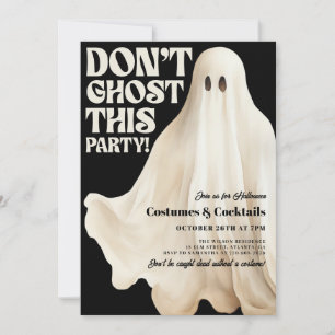 Black Don't Ghost Dieses Party lustiges Halloween Einladung