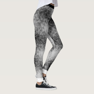 BLACK Dot Pattern on (Ihre Hintergrundfarbe) Leggings