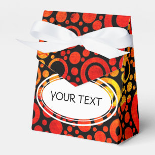 Black Dots & Circles Grid + Ihr Backgr. & Text Geschenkschachtel