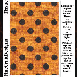 Black Dots on Orange Repeat Design DW2 Decoupage Seidenpapier
