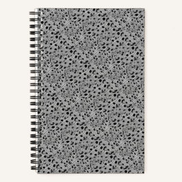 Black Dotted Spiral Notebook Notizbuch