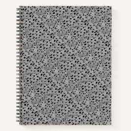 Black Dotted Spiral Notebook Notizbuch
