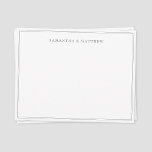 Black Double Border Coupé Mitteilungskarte<br><div class="desc">Black Double Border Couple Note Card - ein kurzer Hinweis an Freunde,  an einem Dinner Party,  Wochenendbesuch oder Ausflug,  etc. Personalisierte Schreibwaren mit klassischem Vintagem Ambiente.</div>