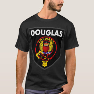 Black Douglas T mit Crowned Winged Heart Logo T-S T-Shirt