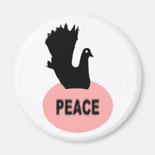 Black Dove Magnet de la paix