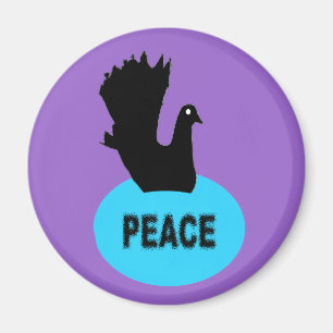 Black Dove Peace Magnet