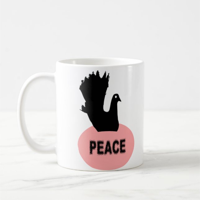 Black Dove Peace Tasse (Links)