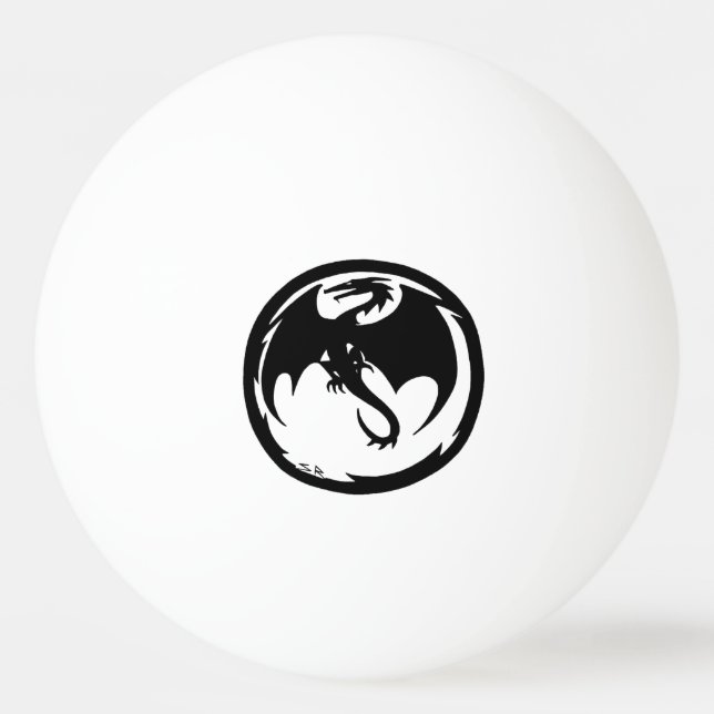 Black Dragon 1-Stern Tischtennisball (Vorderseite)