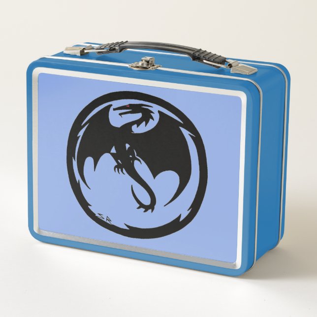 Black Dragon Blue Lunchbox (Vorderseite)