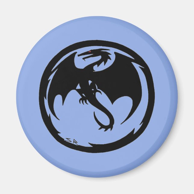 Black Dragon Blue Magnet (Vorne)