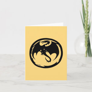 Black Dragon Gold Grußkarte (vertikal) Karte