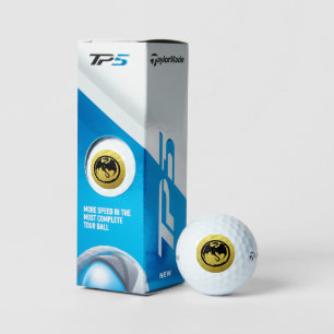 Black Dragon Gold Vein Taylor Made TP5 Golfbälle