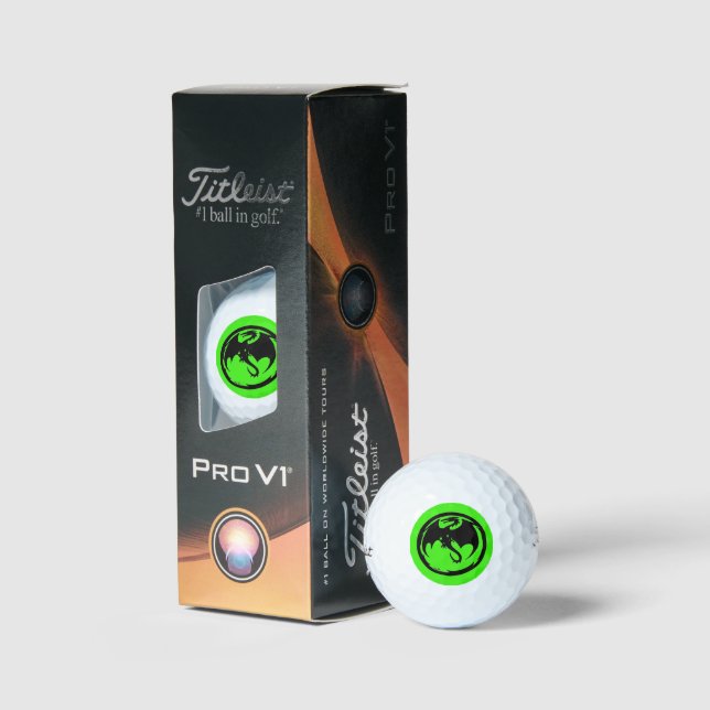 Black Dragon Green Titleist Pro V1 balles de golf  (Conditionnement)