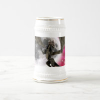Black Dragon - Mythische Fantasie Kreatur Roter Hi