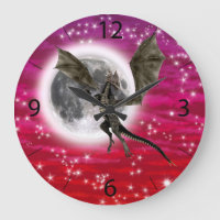 Black Dragon - Mythische Fantasie Kreatur Roter Hi