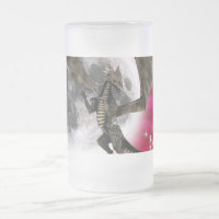 Black Dragon - Mythische Fantasie Kreatur Roter Hi