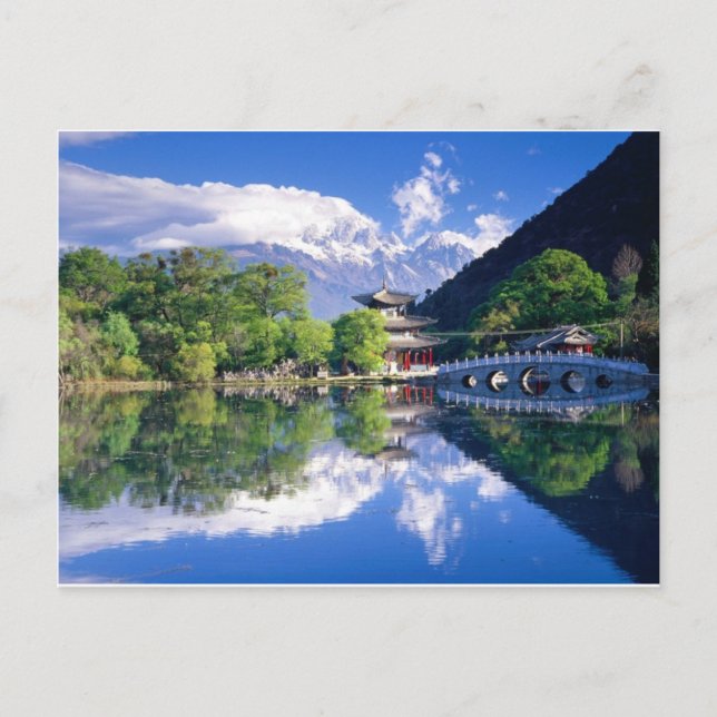 Black Dragon Pool, Lijiang Yunnan, China Postkarte (Vorderseite)