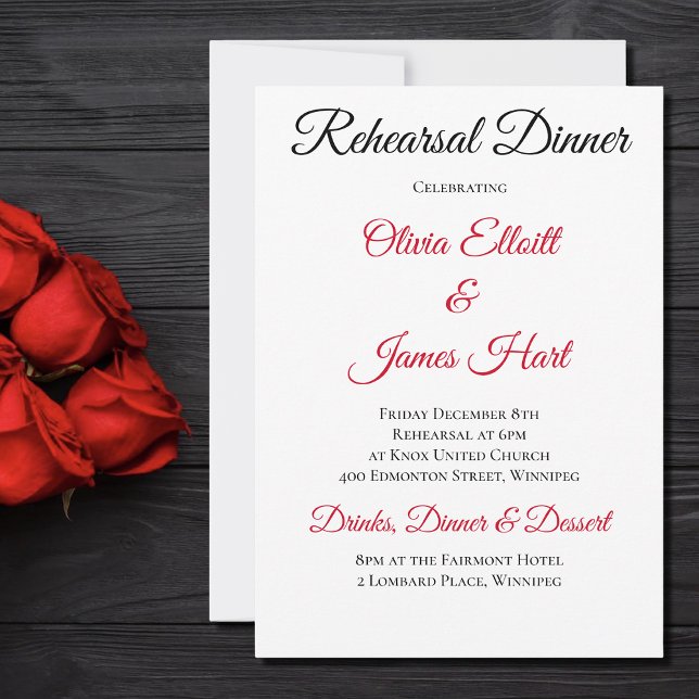 Black Dragon Rote Rose Fantasy Einladung (Von Creator hochgeladen)