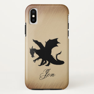 Black Dragon Rustic Background Personal Case-Mate iPhone Hülle
