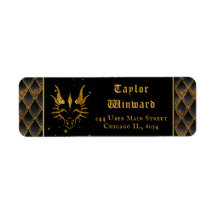 Black Dragon Scales Gold Imitate Glitzer
