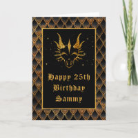 Black Dragon Scales Imitate Glitzer Happy Birthday
