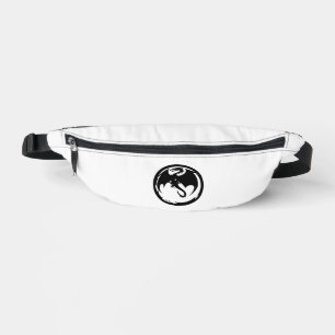 Black Dragon White Fanny Pack Bauchtasche
