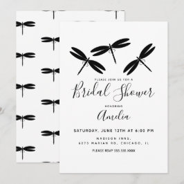 Black Dragonflies Bridal Dusche Einladung