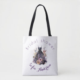 Black dress purple bridal shower  tasche