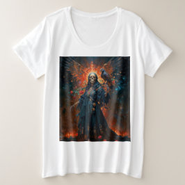 Black Dress Santa Muerte Große Größe T-Shirt