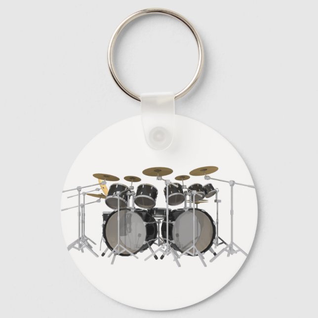 Black Drum Kit: 10 Stück: Schlüsselanhänger (Vorderseite)