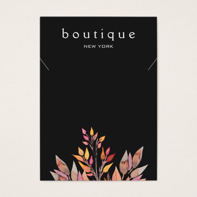 Black Earthy Necklace Juwelier Display Card (Vorderseite)