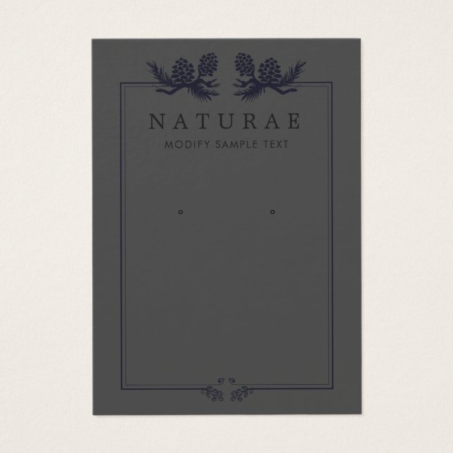 Black Earthy Vintag Earring Juwelier Display (Vorderseite)