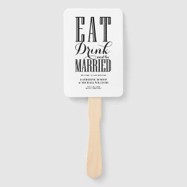 Black Eat Drink und Sei Verheiratet Hochzeitsprogr Fächer