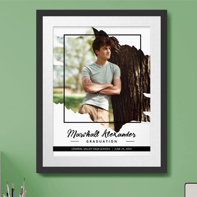 Black Edgy Abstrakt Torn Foto Abschluss Poster (Von Creator hochgeladen)