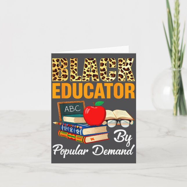Black Educator Black History Month African America Karte (Vorderseite)